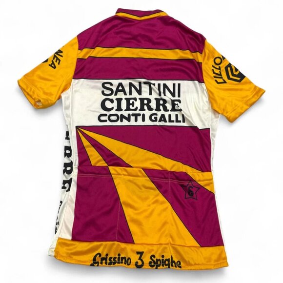 Team Santini Cierre Italia Vintage Essegi Italy 80s Cycling Bike Jersey Men's M - Picture 7 of 7